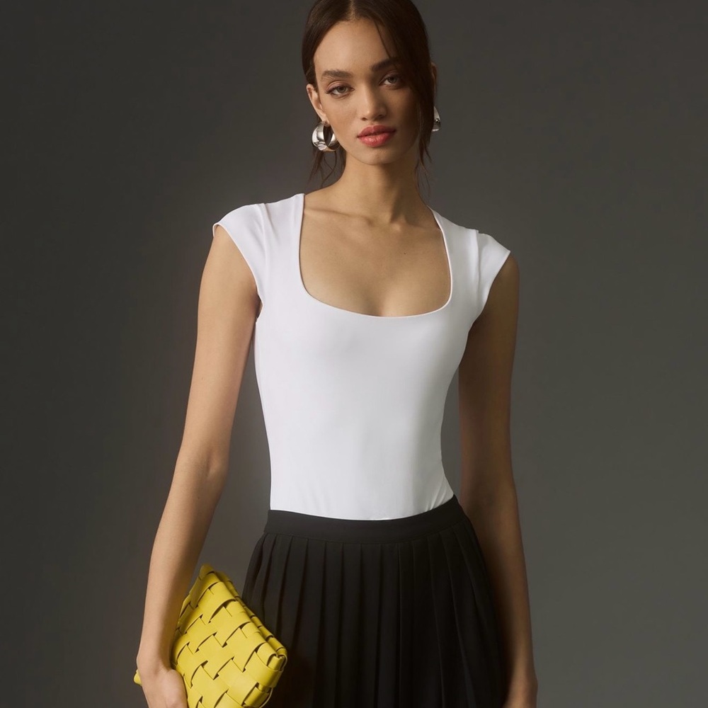Second Skin by RD Style Tiara Cap-Sleeve Bodysuit